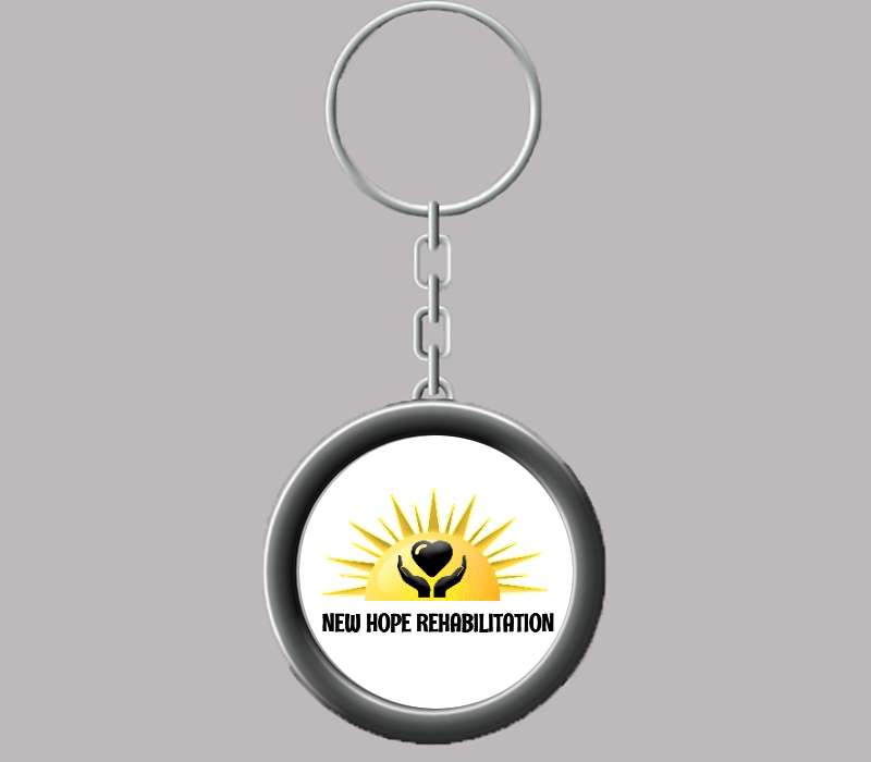 25mm Round Metal Keyring